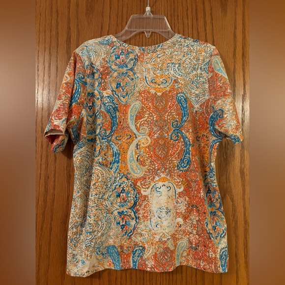 Ladies petites medium patterned short sleeve top - Picture 4 of 4